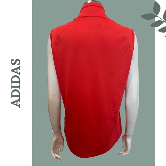 Adidas Women’s Red Coral Sleeveless Golf Tech Wind Vest Jacket Size Medium - Picture 4 of 7